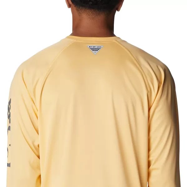 imageColumbia Mens Terminal Tackle Long Sleeve ShirtCocoa Butter HeatherCity Grey Logo