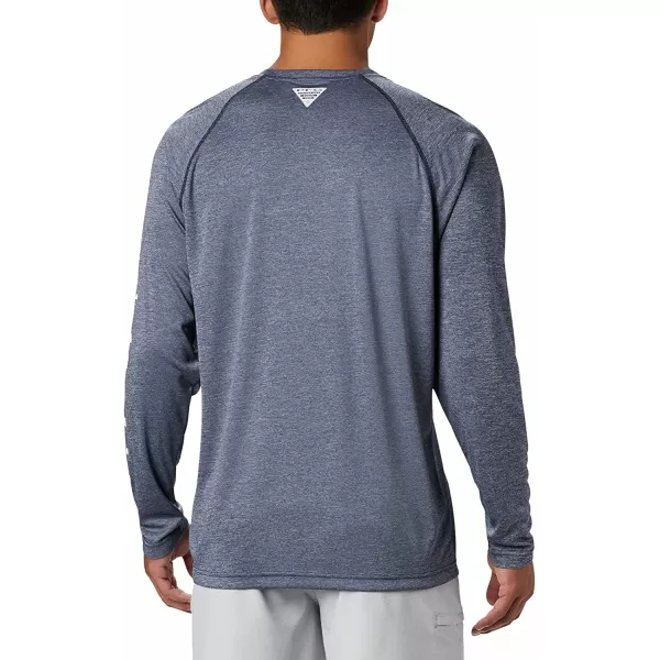 imageColumbia Mens Terminal Tackle Long Sleeve ShirtCollegiate Navy HeatherWhite Logo