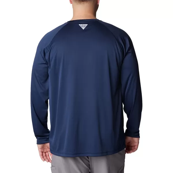 imageColumbia Mens Terminal Tackle Long Sleeve ShirtCollegiate NavySunset Red Logo