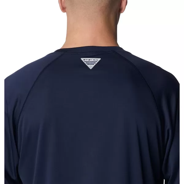imageColumbia Mens Terminal Tackle Long Sleeve ShirtCollegiate NavySunset Red Logo