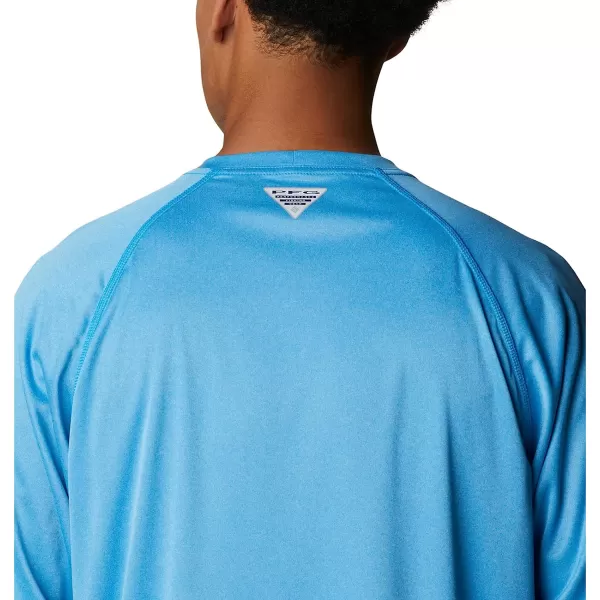 imageColumbia Mens Terminal Tackle Long Sleeve ShirtCompass Blue HeatherWhite Logo