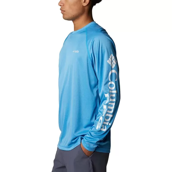 imageColumbia Mens Terminal Tackle Long Sleeve ShirtCompass Blue HeatherWhite Logo