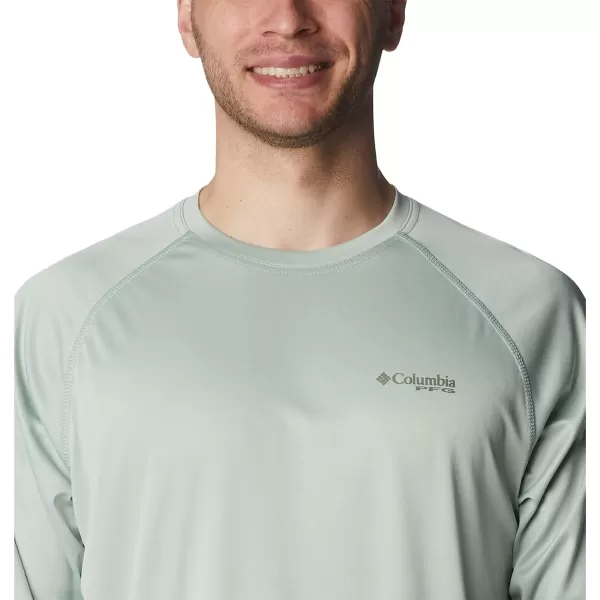 imageColumbia Mens Terminal Tackle Long Sleeve ShirtCool Green HeatherCypress Logo