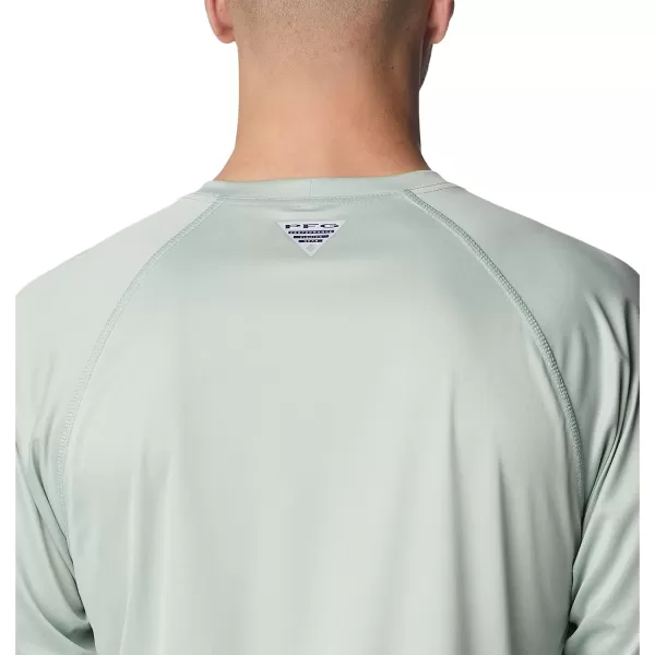 imageColumbia Mens Terminal Tackle Long Sleeve ShirtCool Green HeatherCypress Logo