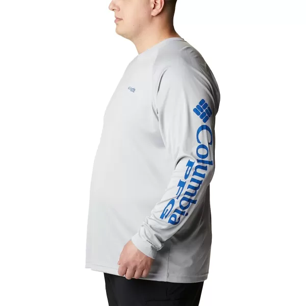 imageColumbia Mens Terminal Tackle Long Sleeve ShirtCool GreyVivid Blue Logo