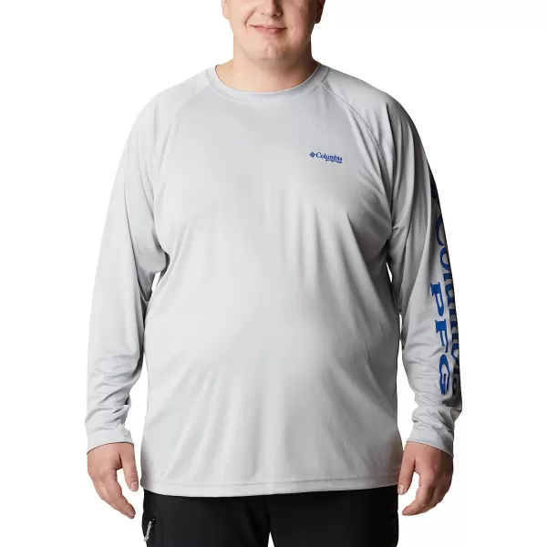 imageColumbia Mens Terminal Tackle Long Sleeve ShirtCool GreyVivid Blue Logo