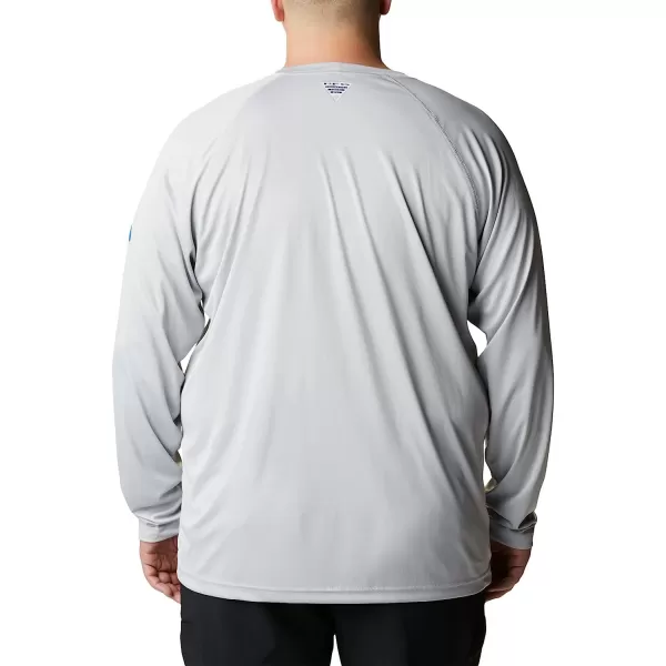 imageColumbia Mens Terminal Tackle Long Sleeve ShirtCool GreyVivid Blue Logo