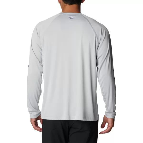imageColumbia Mens Terminal Tackle Long Sleeve ShirtCool GreyVivid Blue Logo