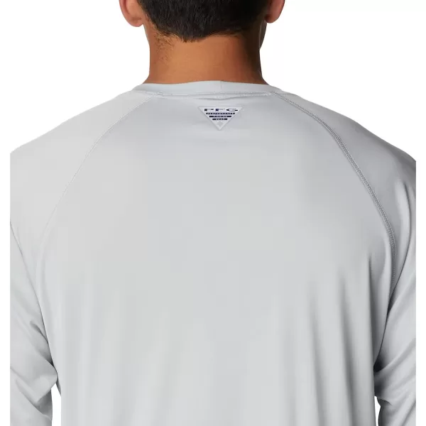 imageColumbia Mens Terminal Tackle Long Sleeve ShirtCool GreyVivid Blue Logo