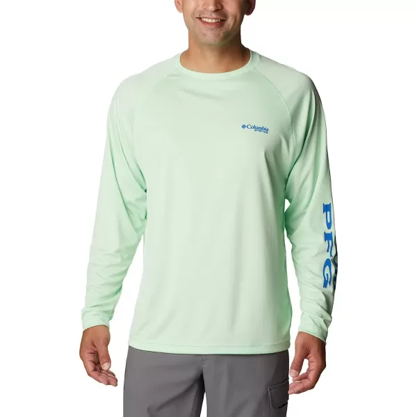 imageColumbia Mens Terminal Tackle Long Sleeve ShirtKey WestVivid Blue Logo