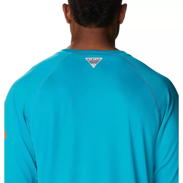 imageColumbia Mens Terminal Tackle Long Sleeve ShirtOcean TealCorange Logo