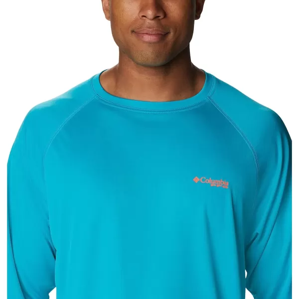 imageColumbia Mens Terminal Tackle Long Sleeve ShirtOcean TealCorange Logo