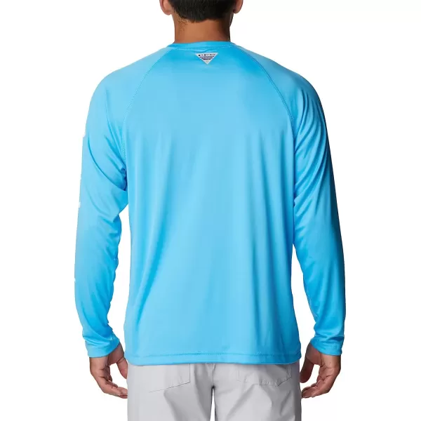 imageColumbia Mens Terminal Tackle Long Sleeve ShirtRiptideWhite Logo