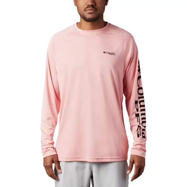 imageColumbia Mens Terminal Tackle Long Sleeve ShirtSorbet HeatherBlack Logo