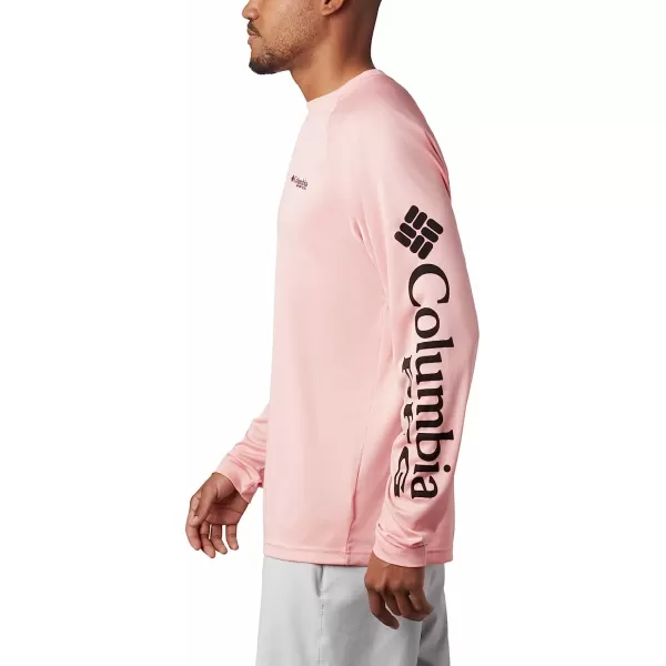 imageColumbia Mens Terminal Tackle Long Sleeve ShirtSorbet HeatherBlack Logo