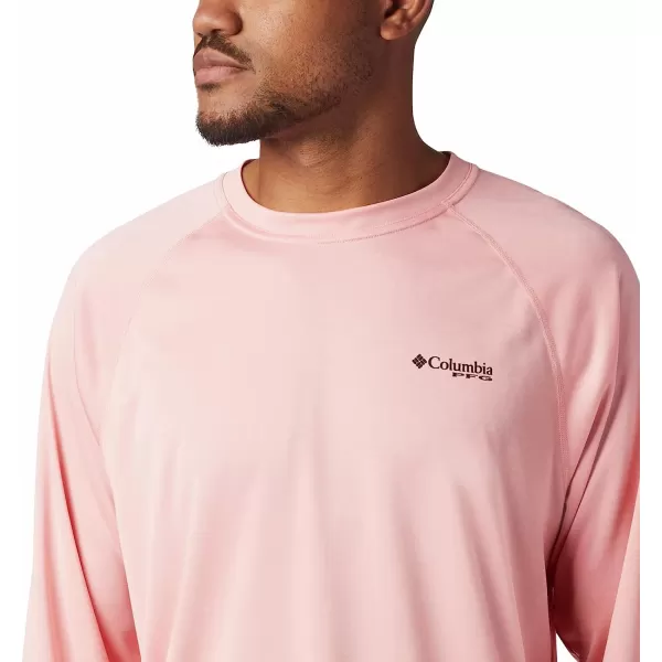 imageColumbia Mens Terminal Tackle Long Sleeve ShirtSorbet HeatherBlack Logo