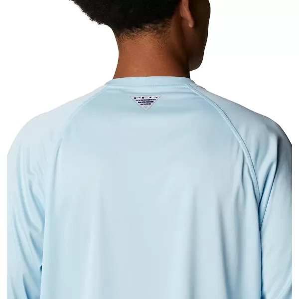 imageColumbia Mens Terminal Tackle Long Sleeve ShirtSpring Blue HeatherCarbon Logo