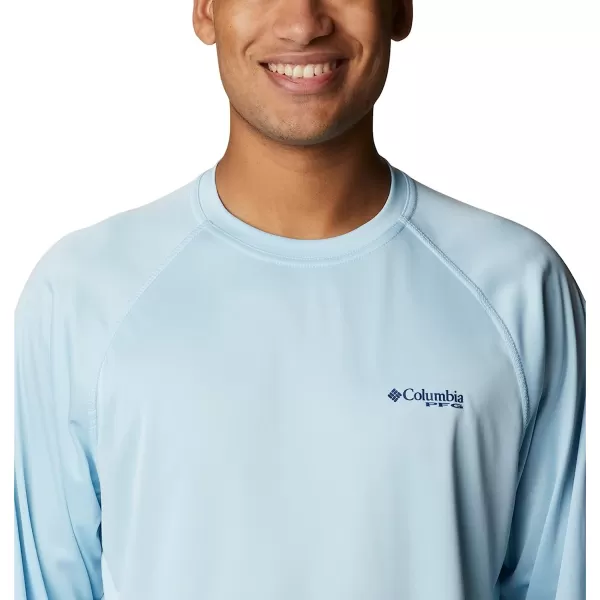 imageColumbia Mens Terminal Tackle Long Sleeve ShirtSpring Blue HeatherCarbon Logo