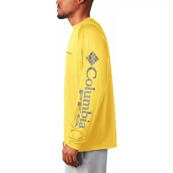 imageColumbia Mens Terminal Tackle Long Sleeve ShirtSunlit HeatherCity Grey Logo