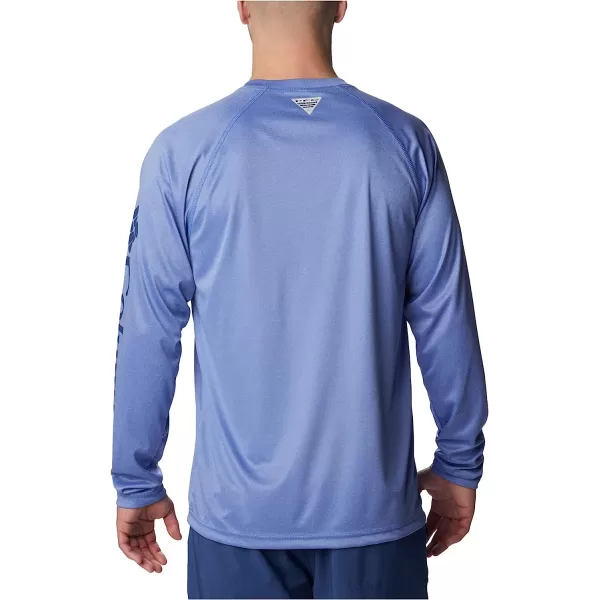 imageColumbia Mens Terminal Tackle Long Sleeve ShirtViolet Sea HeatherCarbon Logo