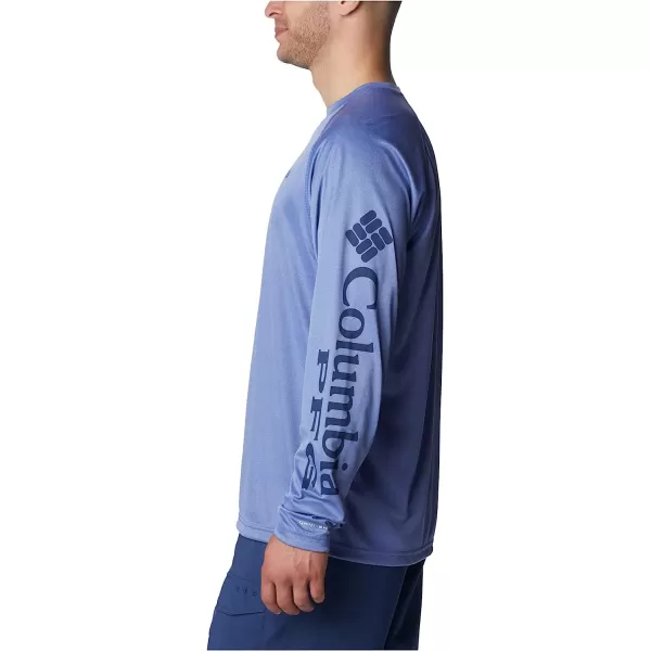 imageColumbia Mens Terminal Tackle Long Sleeve ShirtViolet Sea HeatherCarbon Logo