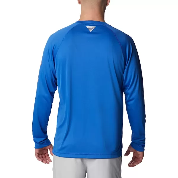 imageColumbia Mens Terminal Tackle Long Sleeve ShirtVivid BlueBright Nectar Logo