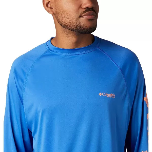 imageColumbia Mens Terminal Tackle Long Sleeve ShirtVivid BlueBright Nectar Logo