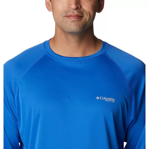 imageColumbia Mens Terminal Tackle Long Sleeve ShirtVivid BlueCool Grey Logo