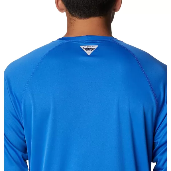 imageColumbia Mens Terminal Tackle Long Sleeve ShirtVivid BlueCool Grey Logo