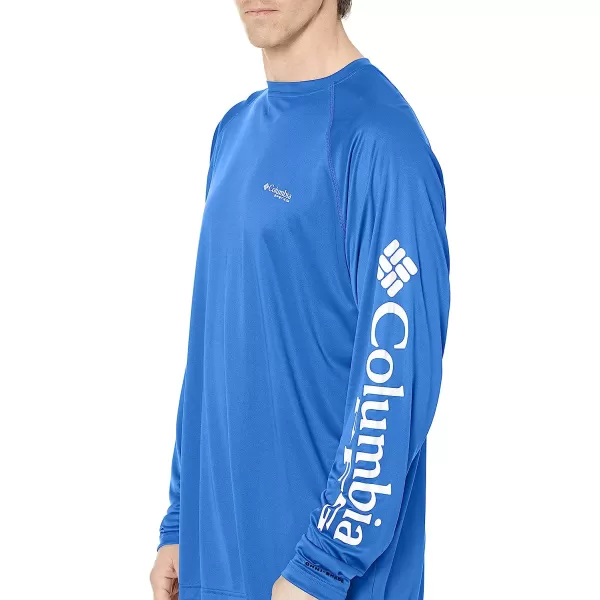 imageColumbia Mens Terminal Tackle Long Sleeve ShirtVivid BlueCool Grey Logo