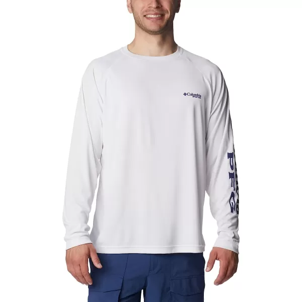 imageColumbia Mens Terminal Tackle Long Sleeve ShirtWhiteNightshade Logo