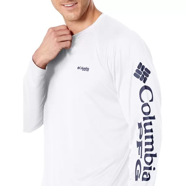 imageColumbia Mens Terminal Tackle Long Sleeve ShirtWhiteNightshade Logo