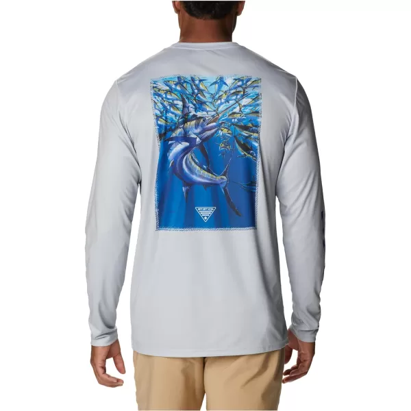 imageColumbia Mens Terminal Tackle PFG Carey Chen LsCool GreyVivid Blue Intruder