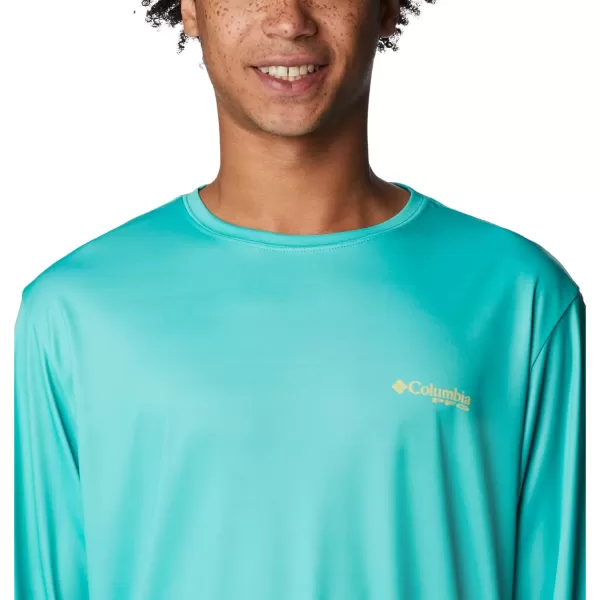 imageColumbia Mens Terminal Tackle PFG Carey Chen LsElectric TurquoiseMarlin
