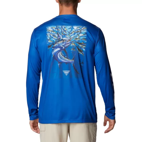 imageColumbia Mens Terminal Tackle PFG Carey Chen LsVivid BlueWhite Intruder