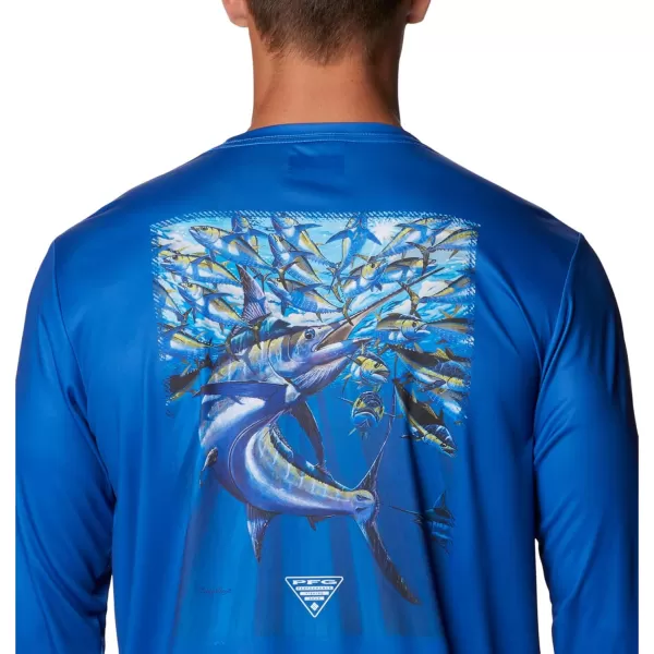 imageColumbia Mens Terminal Tackle PFG Carey Chen LsVivid BlueWhite Intruder