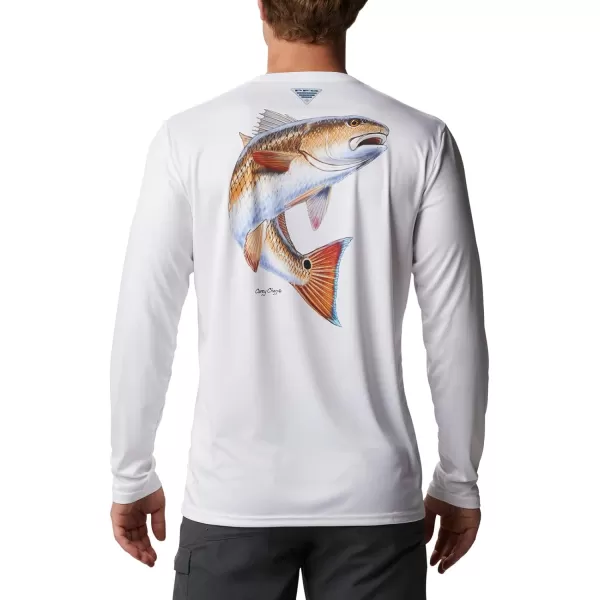imageColumbia Mens Terminal Tackle PFG Carey Chen LsWhiteRedfish