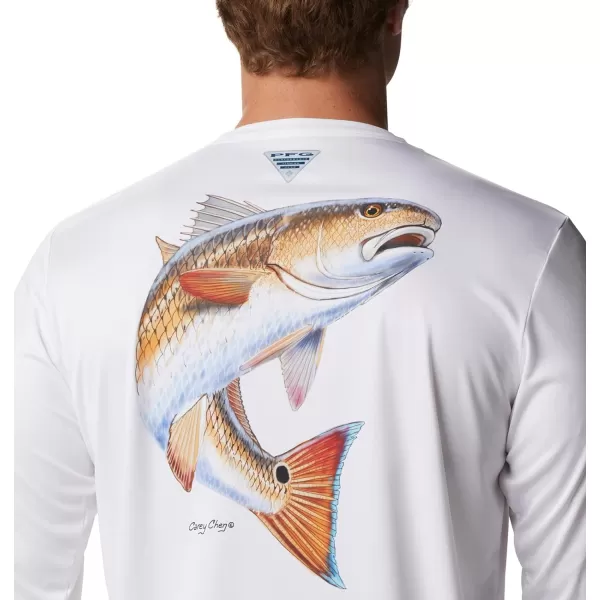 imageColumbia Mens Terminal Tackle PFG Carey Chen LsWhiteRedfish