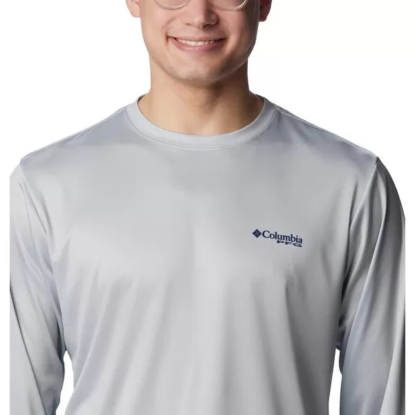 imageColumbia Mens Terminal Tackle PFG Fish Star Long SleeveCool GreyCollegiate Navy Trout