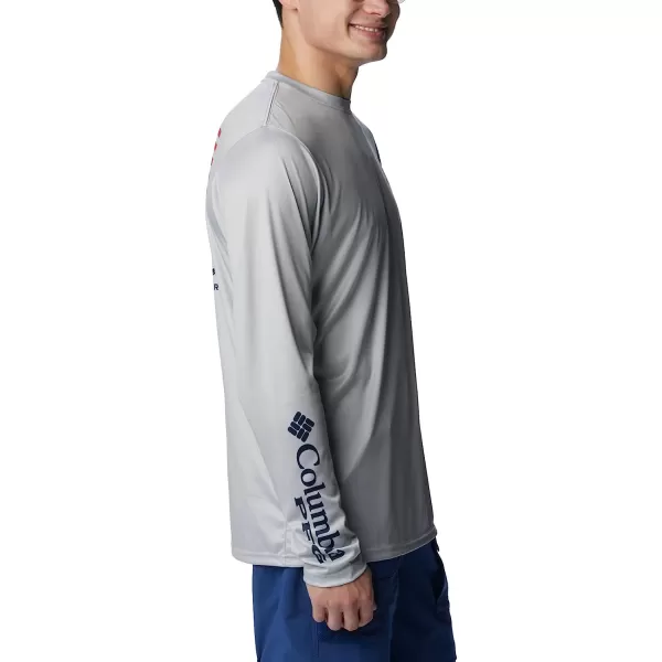 imageColumbia Mens Terminal Tackle PFG Fish Star Long SleeveCool GreyCollegiate Navy Trout