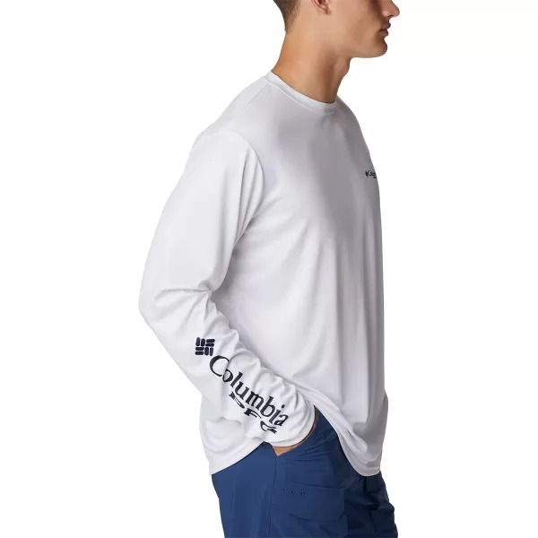 imageColumbia Mens Terminal Tackle PFG Fish Star Long SleeveWhiteColl Navy Trout Gradient