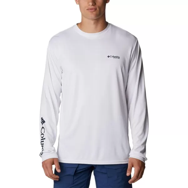 imageColumbia Mens Terminal Tackle PFG Fish Star Long SleeveWhiteColl Navy Trout Gradient