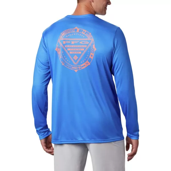 imageColumbia Mens Terminal Tackle PFG Global Compass LSVivid BlueBright Nectar