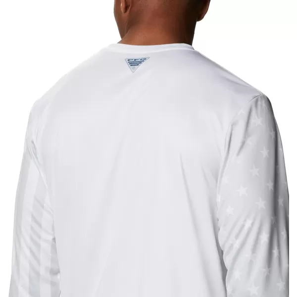 imageColumbia Mens Terminal Tackle PFG Global Compass LSWhite  Ice Grey
