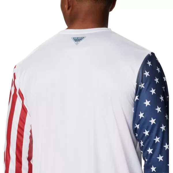 imageColumbia Mens Terminal Tackle PFG Global Compass LSWhiteCarbonRed Spark