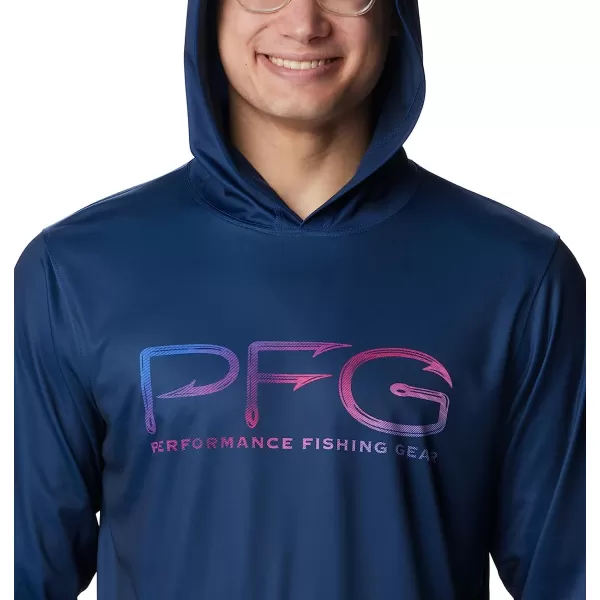 imageColumbia Mens Terminal Tackle PFG Hooks HoodieCarbonSoft Violet Gradient