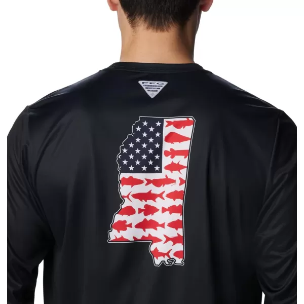 imageColumbia Mens Terminal Tackle PFG Statetriot Long SleeveBlack  White Ms