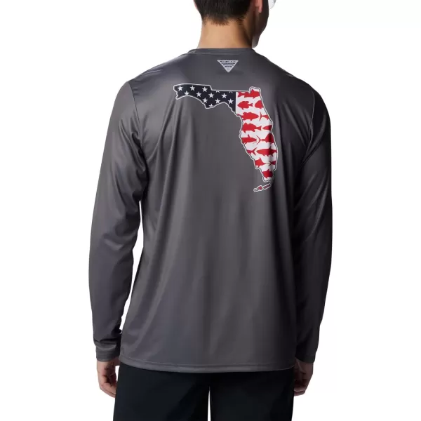 imageColumbia Mens Terminal Tackle PFG Statetriot Long SleeveCity GreyWhite Fl