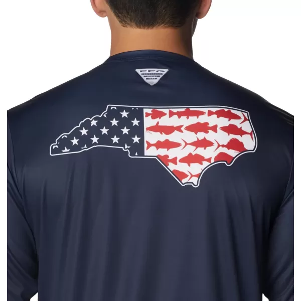 imageColumbia Mens Terminal Tackle PFG Statetriot Long SleeveCollegiate NavyWhite Nc
