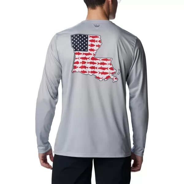 imageColumbia Mens Terminal Tackle PFG Statetriot Long SleeveCool GreyWhite La